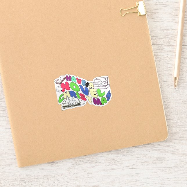 Pegatina Leer textos ondulados divertidos para reservar Nav (Cuaderno)