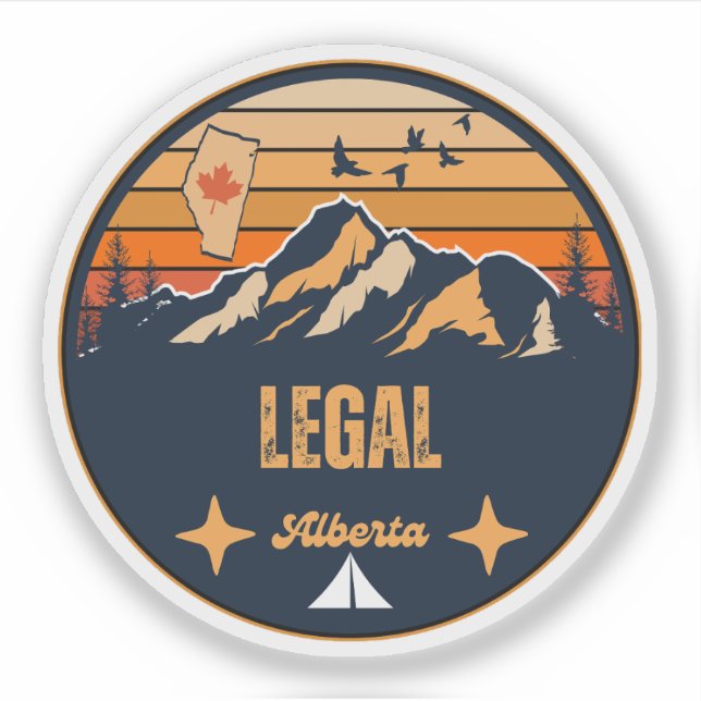 Pegatina Legal, Alberta (Anverso)