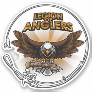 Pegatina Legión De Anglers Gold Vinyl Decal