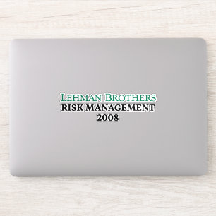 Pegatina Lehman Brothers Gestión de Riesgos 2008