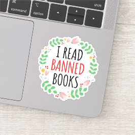 Pegatina Leí Libros Prohibidos Cita divertida
