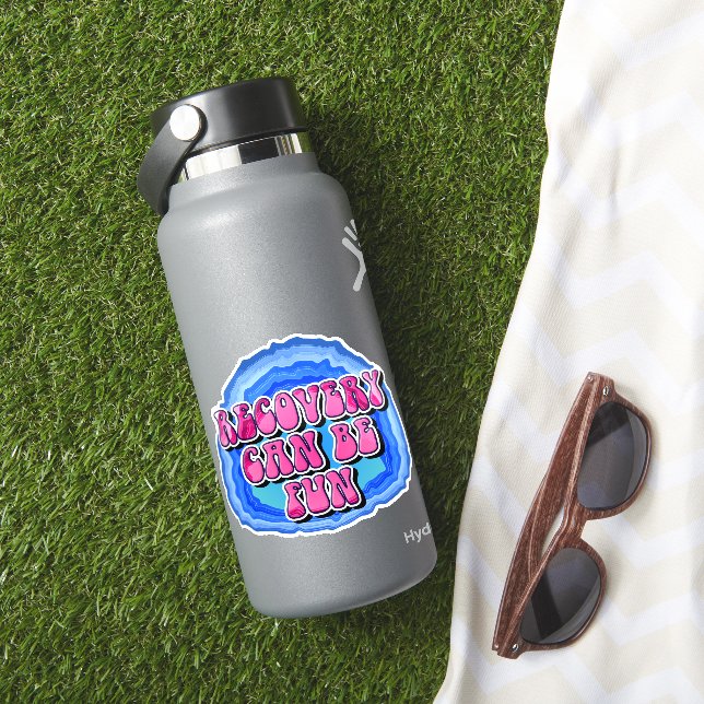 Pegatina Lema de recuperación de FUN Geode 12 Step AA (HydroFlask Insitu)