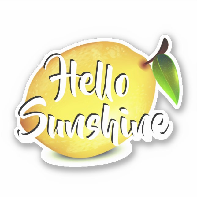 Pegatina Lemon, Hola Sunshine (Anverso)