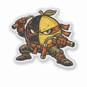 Pegatina Lemon Shinobi — Divertido Guerrero Ninja de Cítric