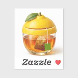 Pegatina Lemon Tea Illustration Vinyl Sticker