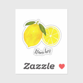 Pegatina Lemones amarillo acuarela