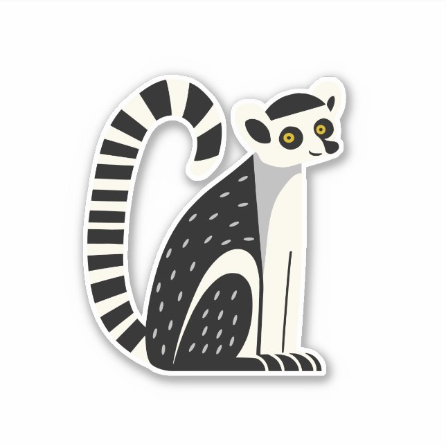 Pegatina Lemur (Anverso)