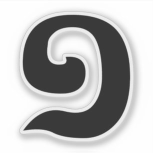 Pegatina Lengua camboyana del Khmer del número 1/uno/១