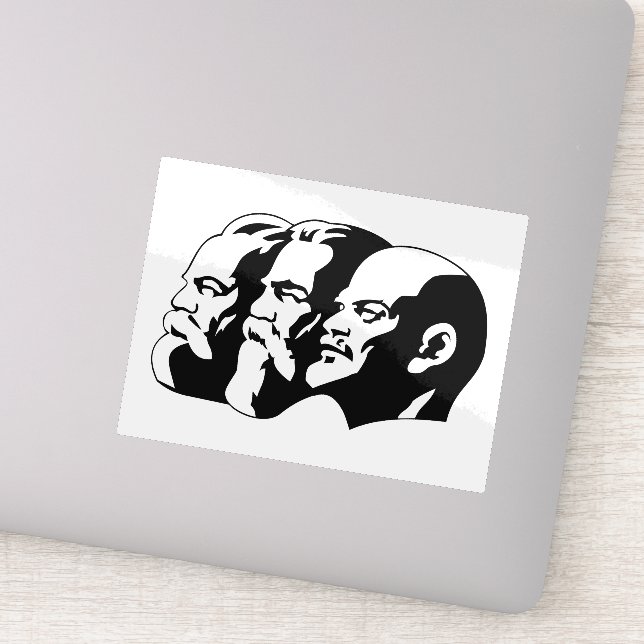 Pegatina Lenin, Marx, Engels, Soviet Union, Communism (Detalle)