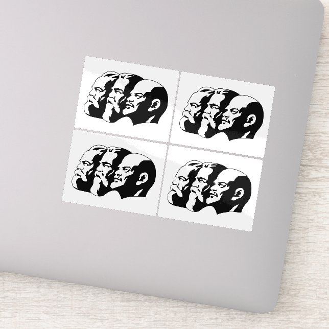 Pegatina Lenin, Marx, Engels, Soviet Union, Communism (Detalle)