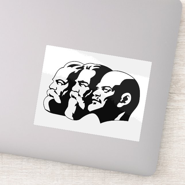 Pegatina Lenin, Marx, Engels, Unión Soviética, Comunismo (Detalle)