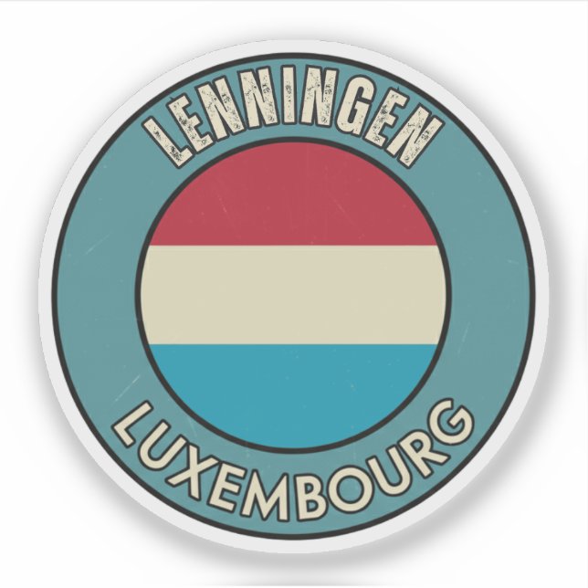 Pegatina Lenningen, Luxemburgo (Anverso)