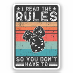 Pegatina Leo las reglas para que no tengas que jugar