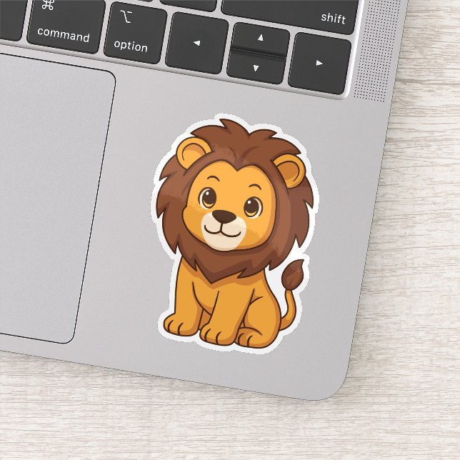 Pegatina León de dibujos animados lindo (Detalle)