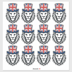 Pegatina León de pabellón de la Unión del Reino Unido