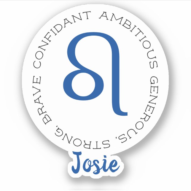 Pegatina León del símbolo zodiaco (Anverso)