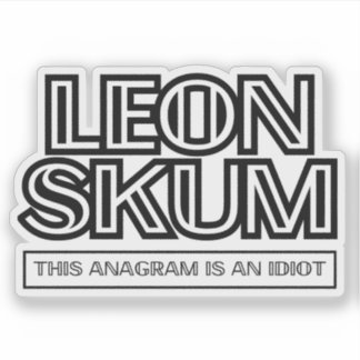 Pegatina Leon Skum | Este Anagram Es Un Idiota