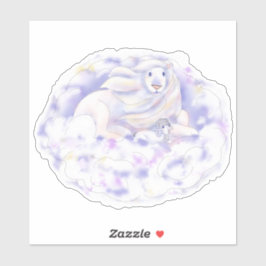 Pegatina León y cordero |