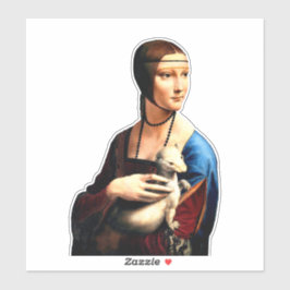 Pegatina Leonardo da Vinci Lady con Ermine