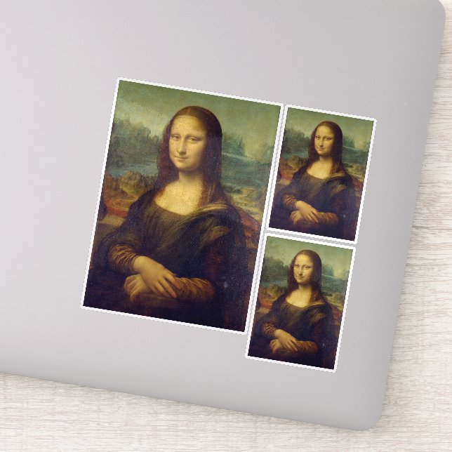 Pegatina Leonardo Da Vinci, Mona Lisa, La Gioconda (Detalle)