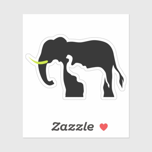 Pegatina Leones blancos y negros (Hoja)