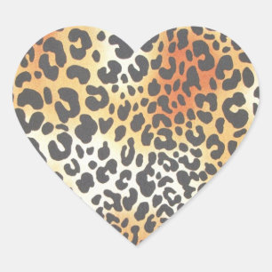 Pegatina Leopard Heart