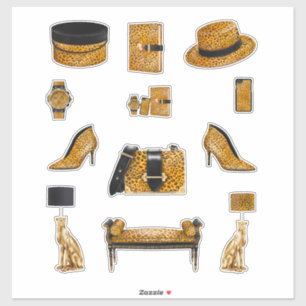 Pegatina Leopard Print Decals High Fashion Women Planner