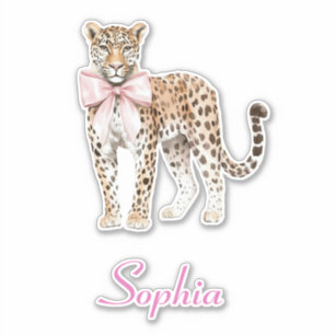 Pegatina Leopardo rosa