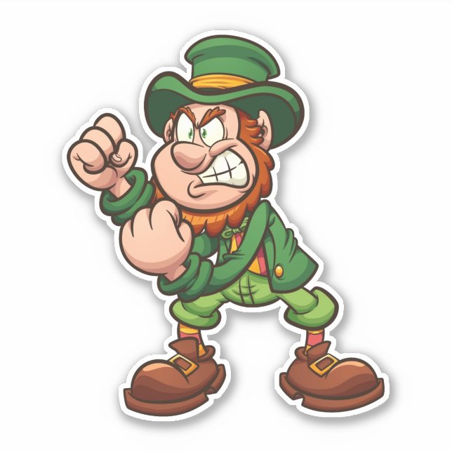 Pegatina Leprechaun (Anverso)