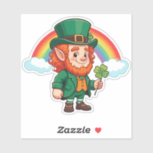 Pegatina Leprechaun Rainbow