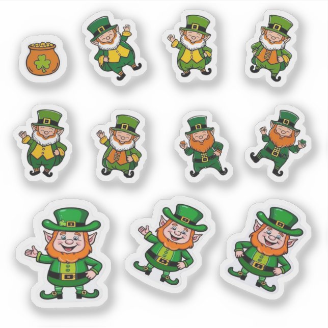 Pegatina Leprechauns (Anverso)