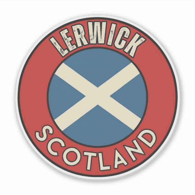 Pegatina Lerwick, Escocia (Anverso)