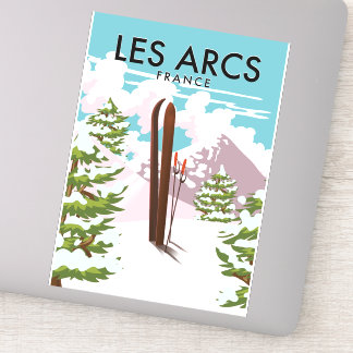 Pegatina Les Arcs esquí de Francia