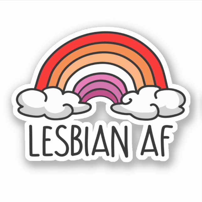 PEGATINA LESBIANA AF (Anverso)