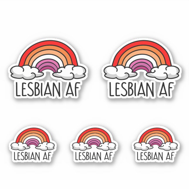 PEGATINA LESBIANA AF (Anverso)