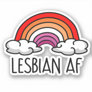 PEGATINA LESBIANA AF