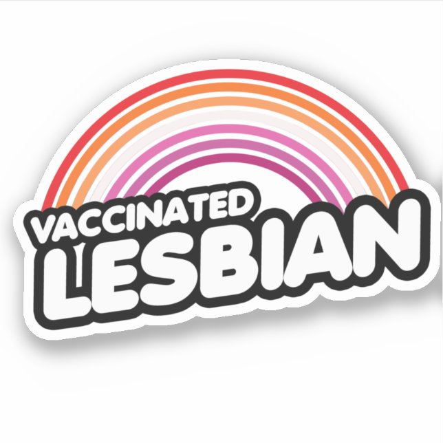 PEGATINA LESBIANA VACUNADA (Anverso)