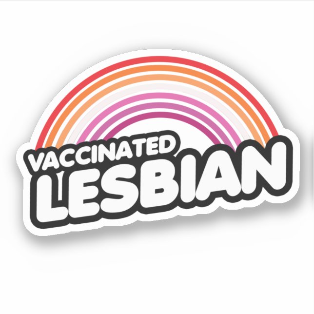 PEGATINA LESBIANA VACUNADA (Anverso)