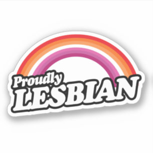 Pegatina Lesbiana y orgullosa
