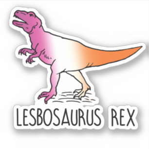 Pegatina Lesbosaurus Rex