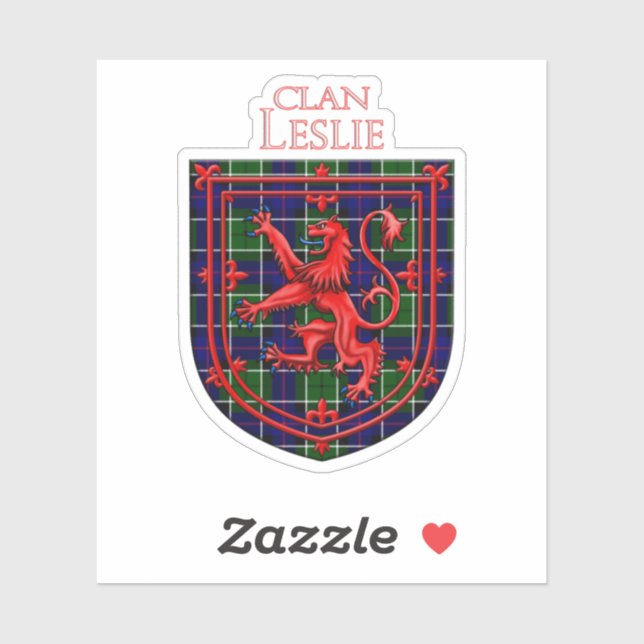Pegatina Leslie Tartan Scottish Plaid Lion Rampant (Hoja)