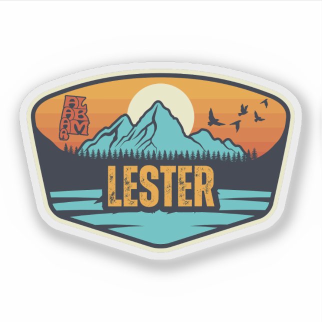 Pegatina Lester, Alabama (Anverso)