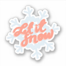 pegatina "Let it Snow"