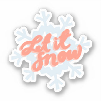 pegatina "Let it Snow"