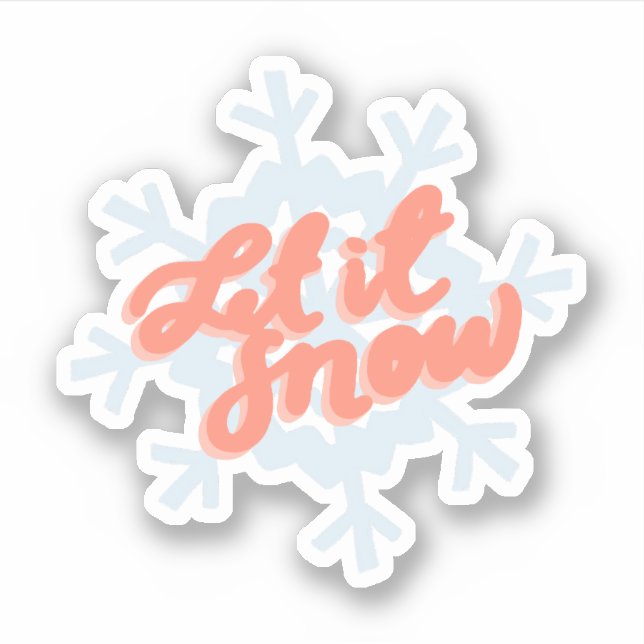 pegatina "Let it Snow" (Anverso)
