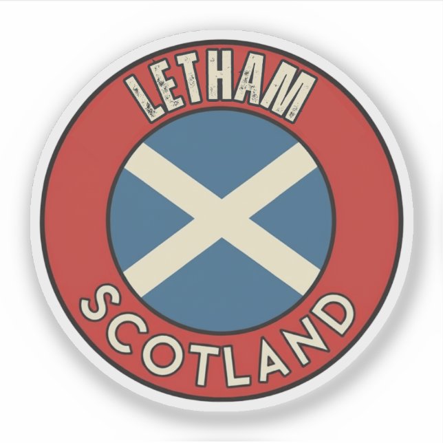 Pegatina Letham, Escocia (Anverso)