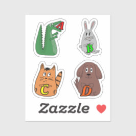 Pegatina Letra A Alligator Baby Bodysuit. Alpe animal