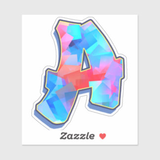 Pegatina Letra a _ letras de alfabeto graffiti