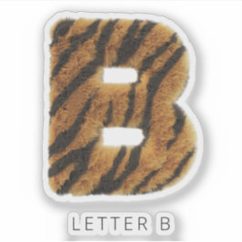 Pegatina Letra B azufre tigre