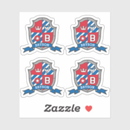 Pegatina Letra B nombre personalizado Bryson escudo de los 